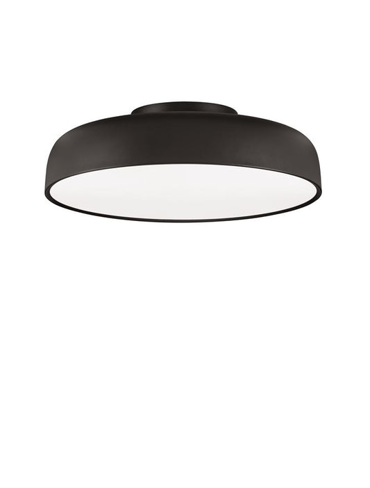 NOE Sandy Black 50cm Deep Bowl LED Flush Ceiling Light - ID 14574