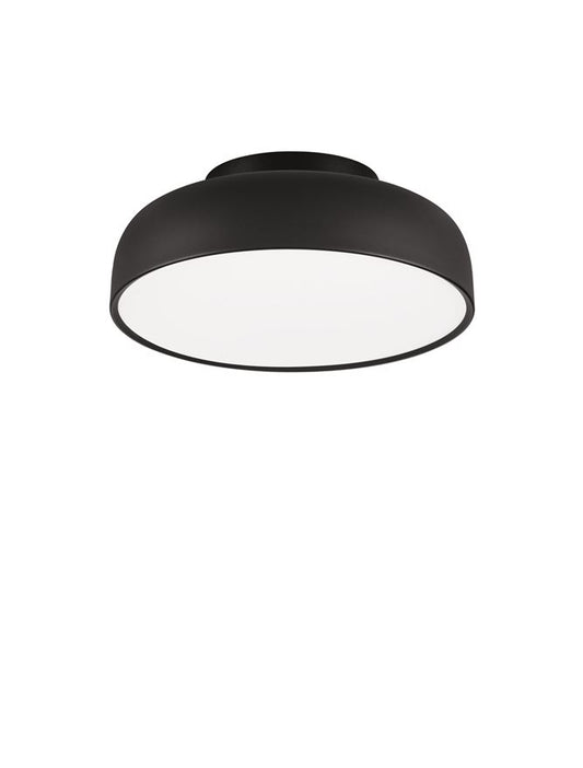 NOE Sandy Black 40cm Deep Bowl LED Flush Ceiling Light - ID 14571