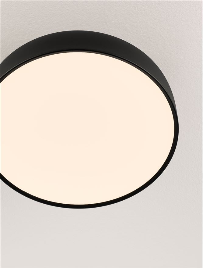 NOE Sandy Black 40cm Deep Bowl LED Flush Ceiling Light - ID 14571