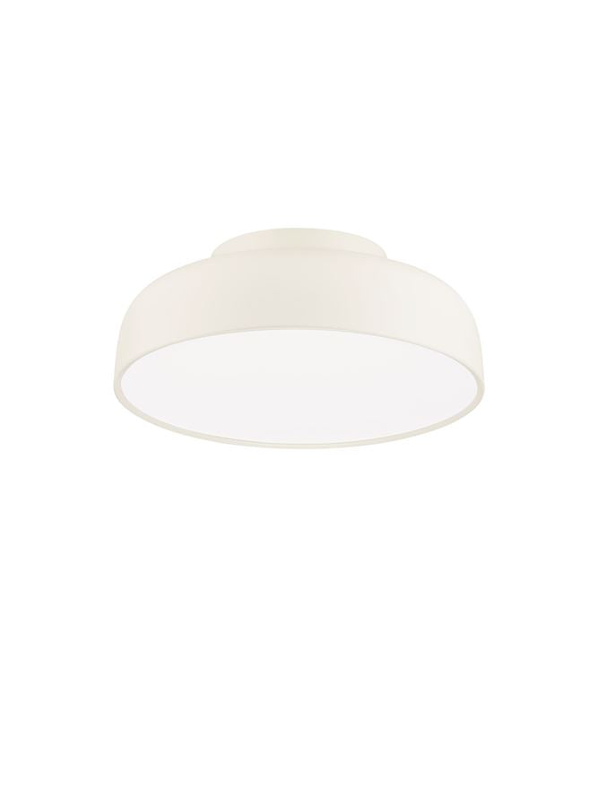 NOE Cream 40cm Deep Bowl LED Flush Ceiling Light - ID 14572