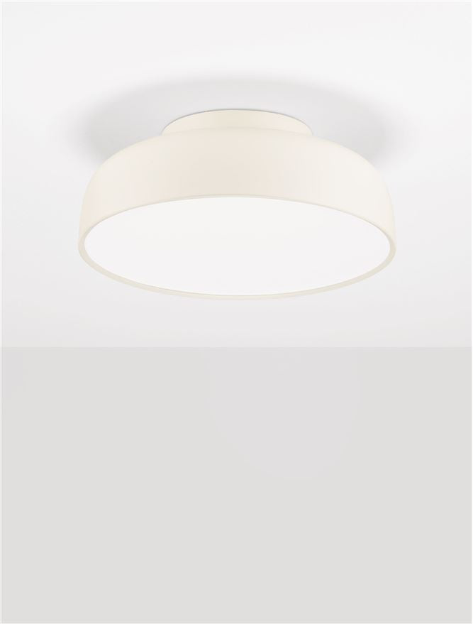 NOE Cream 40cm Deep Bowl LED Flush Ceiling Light - ID 14572