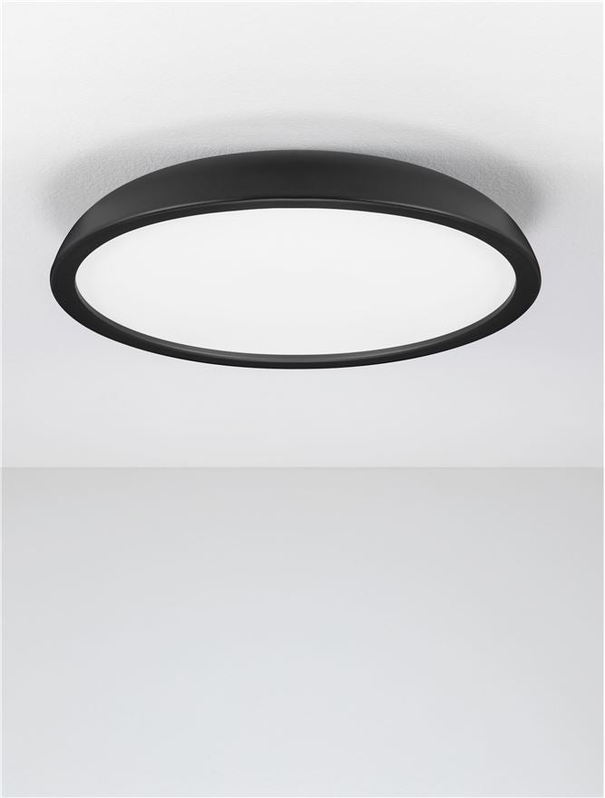 FEL Sandy Black 60cm LED Flush Ceiling Light - ID 14568
