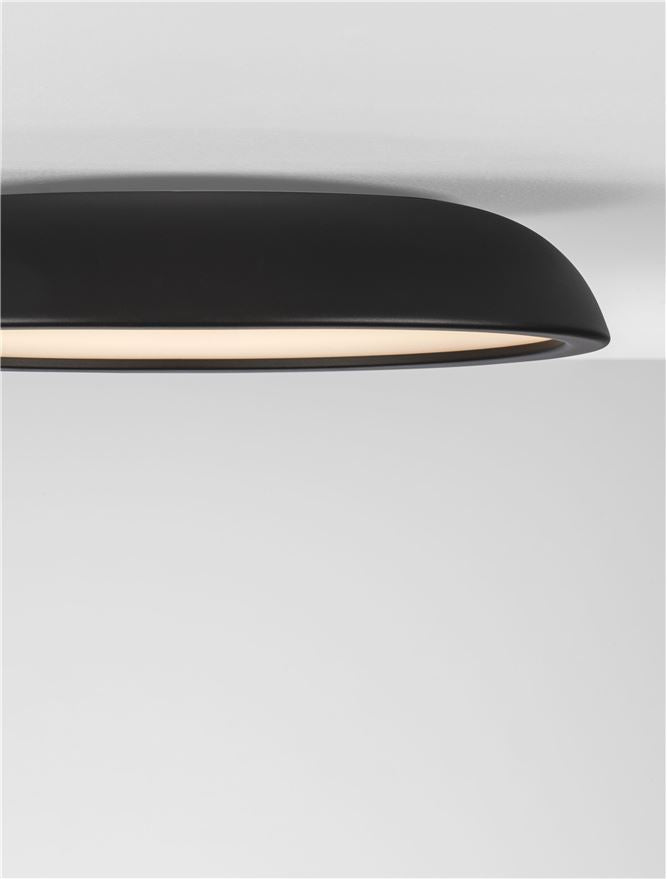 FEL Sandy Black 60cm LED Flush Ceiling Light - ID 14568