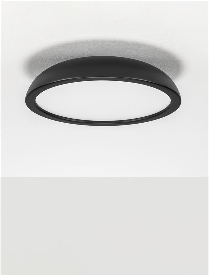 FEL Sandy Black 45cm LED Flush Ceiling Light - ID 14565