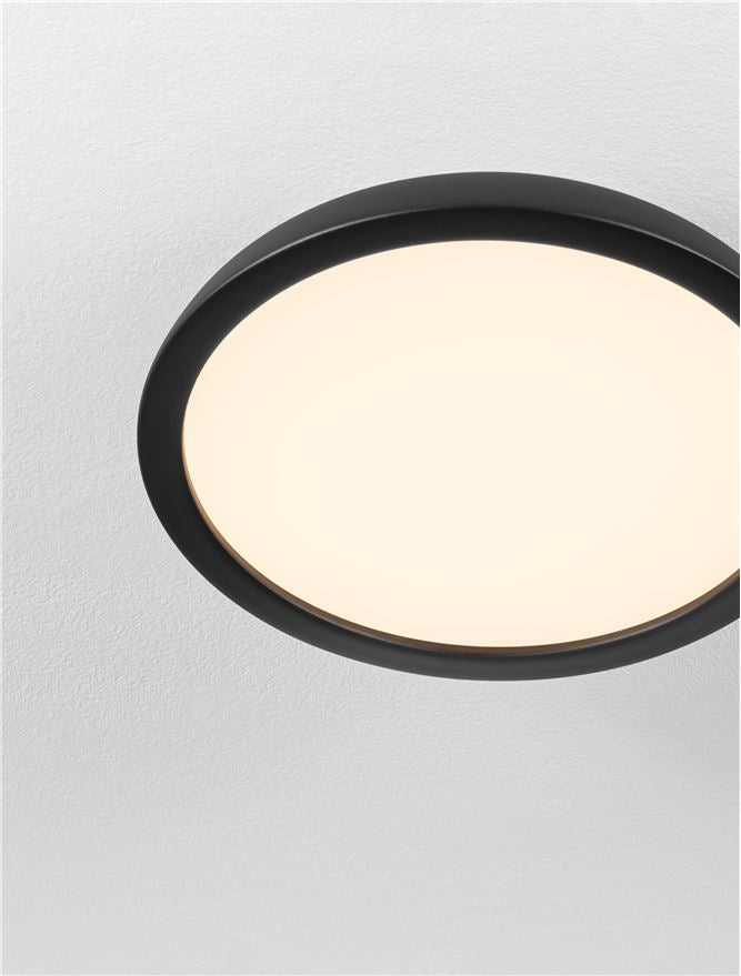 FEL Sandy Black 45cm LED Flush Ceiling Light - ID 14565