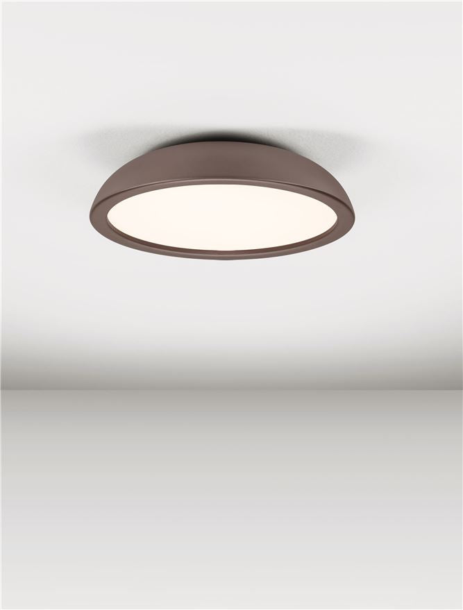 FEL Brown Steel 45cm LED Flush Ceiling Light - ID 14567