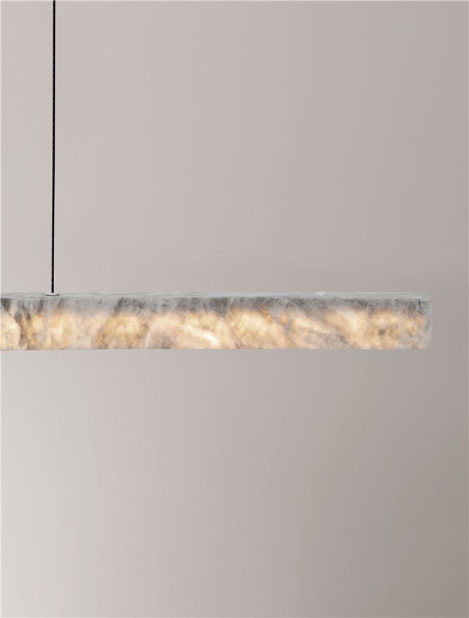 VAL Natural Marble Stone Ring Linear Pendant - ID 14343