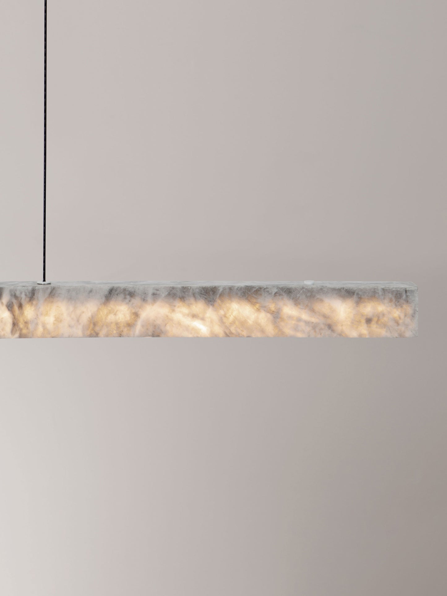 VAL Natural Marble Stone Ring Linear Pendant - ID 14343