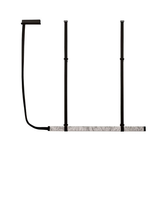 VAL Natural Marble Stone Ring Linear Pendant With PU Leather Detail - ID 14345
