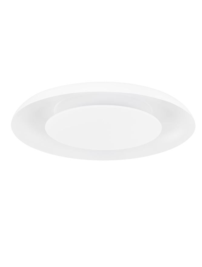 NL Eposi Sandy White Semi Flush Round Ceiling Light 60cm - ID 14561
