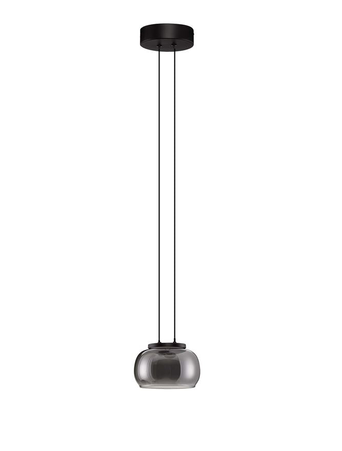 BIO Smokey Grey Glass LED Pendant - ID 14599