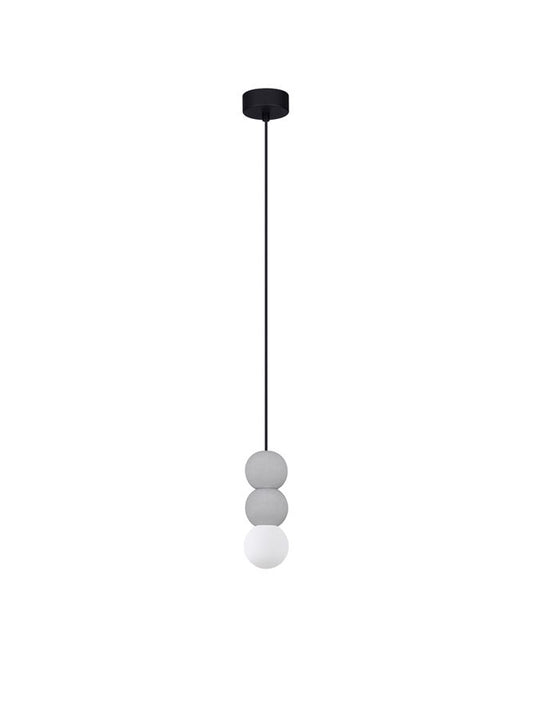 ZER Grey Concrete & Opal Glass Triple Sphere Pendant - ID 14138