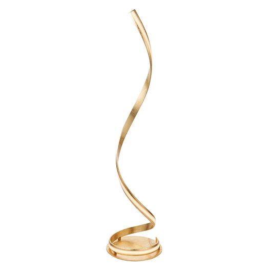 ARI Gold Leaf with White Diffuser Twist Floor Lamp - ID 10486