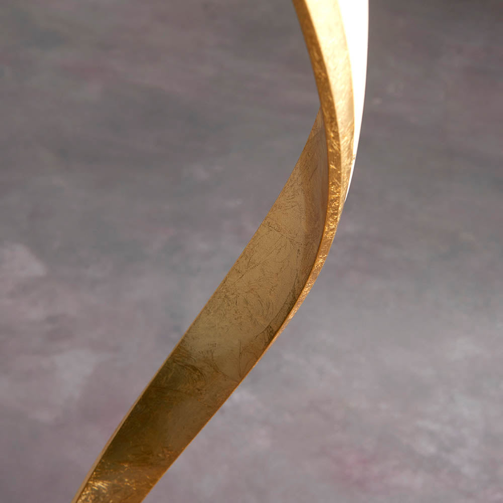 ARI Gold Leaf with White Diffuser Twist Floor Lamp - ID 10486