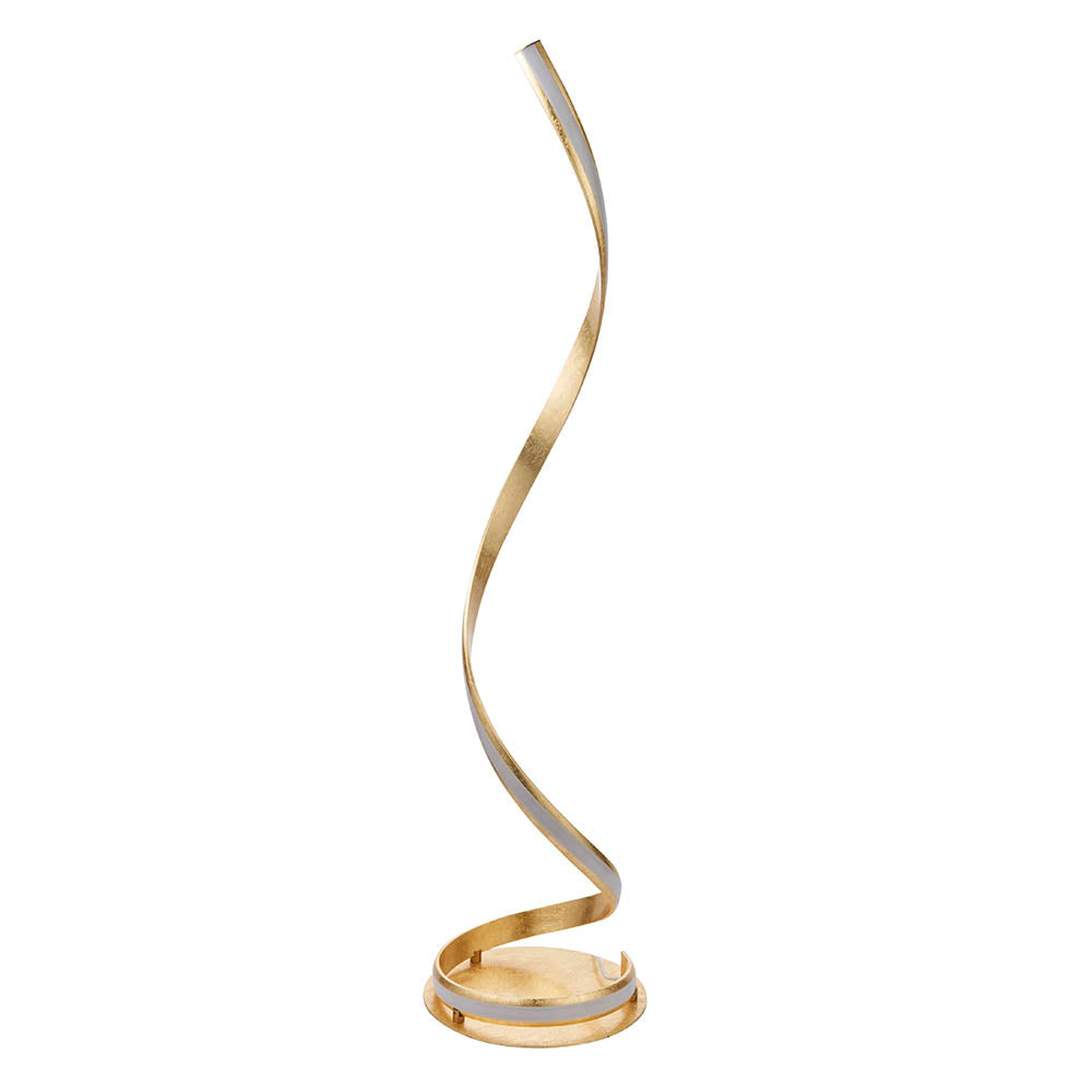 ARI Gold Leaf with White Diffuser Twist Floor Lamp - ID 10486
