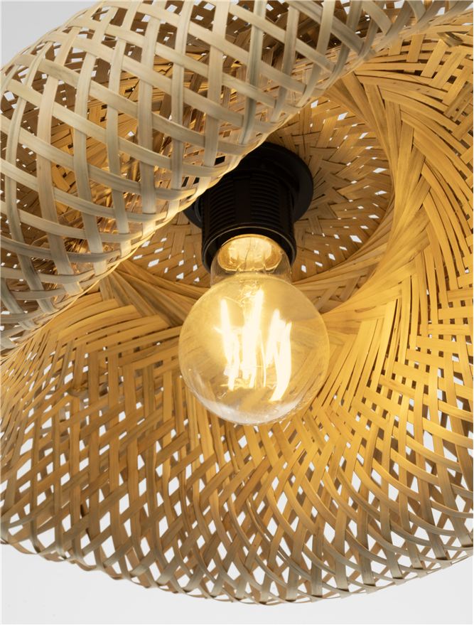 ADE Natural Woven Bamboo Pendant Small - ID 13748