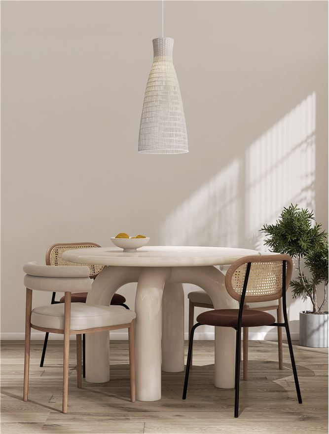 NIR White Natural Rattan Pendant Large - ID 13763
