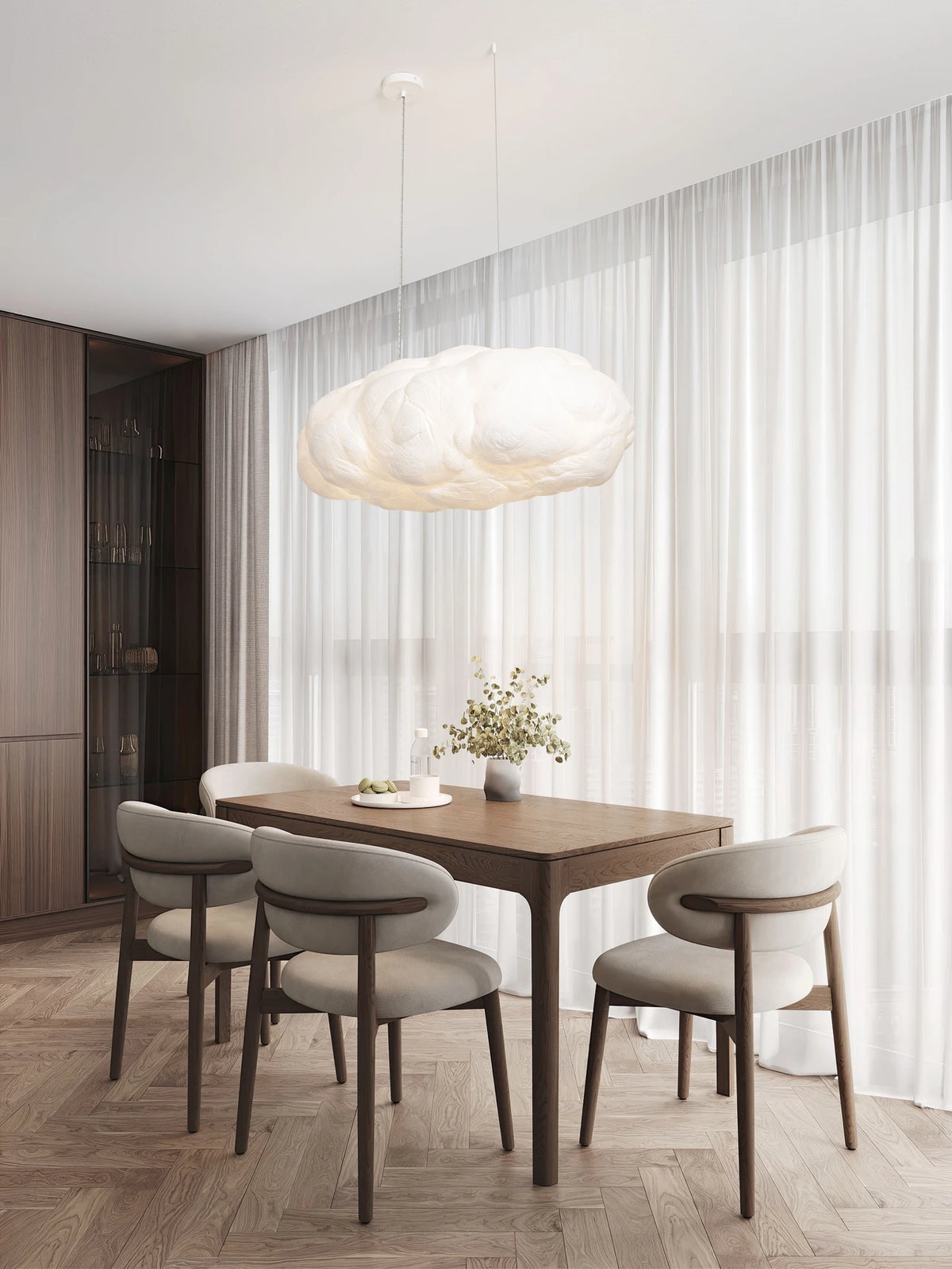 CLOUD 100cm Cotton & Artificial Silk Pendant - ID 15070