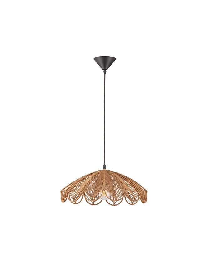FLA Natural Honey Rattan Single Pendant - ID 14627
