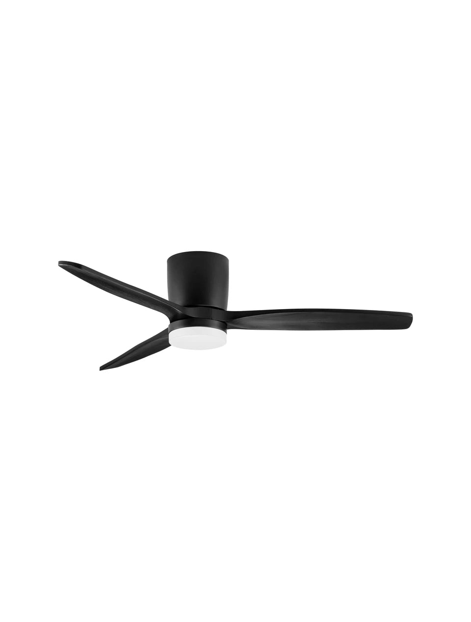 LOA 132cm Sandy Black Metal & Black Wood LED Ceiling Fan - ID 14940