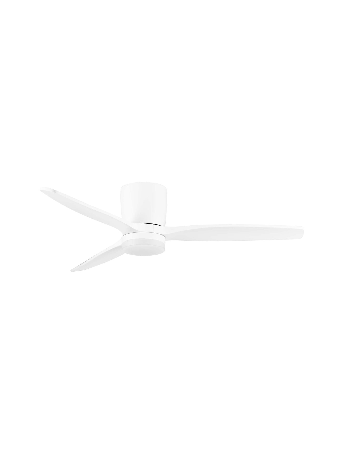 LOA 132cm Sandy White Metal & White Wood LED Ceiling Fan - ID 14938
