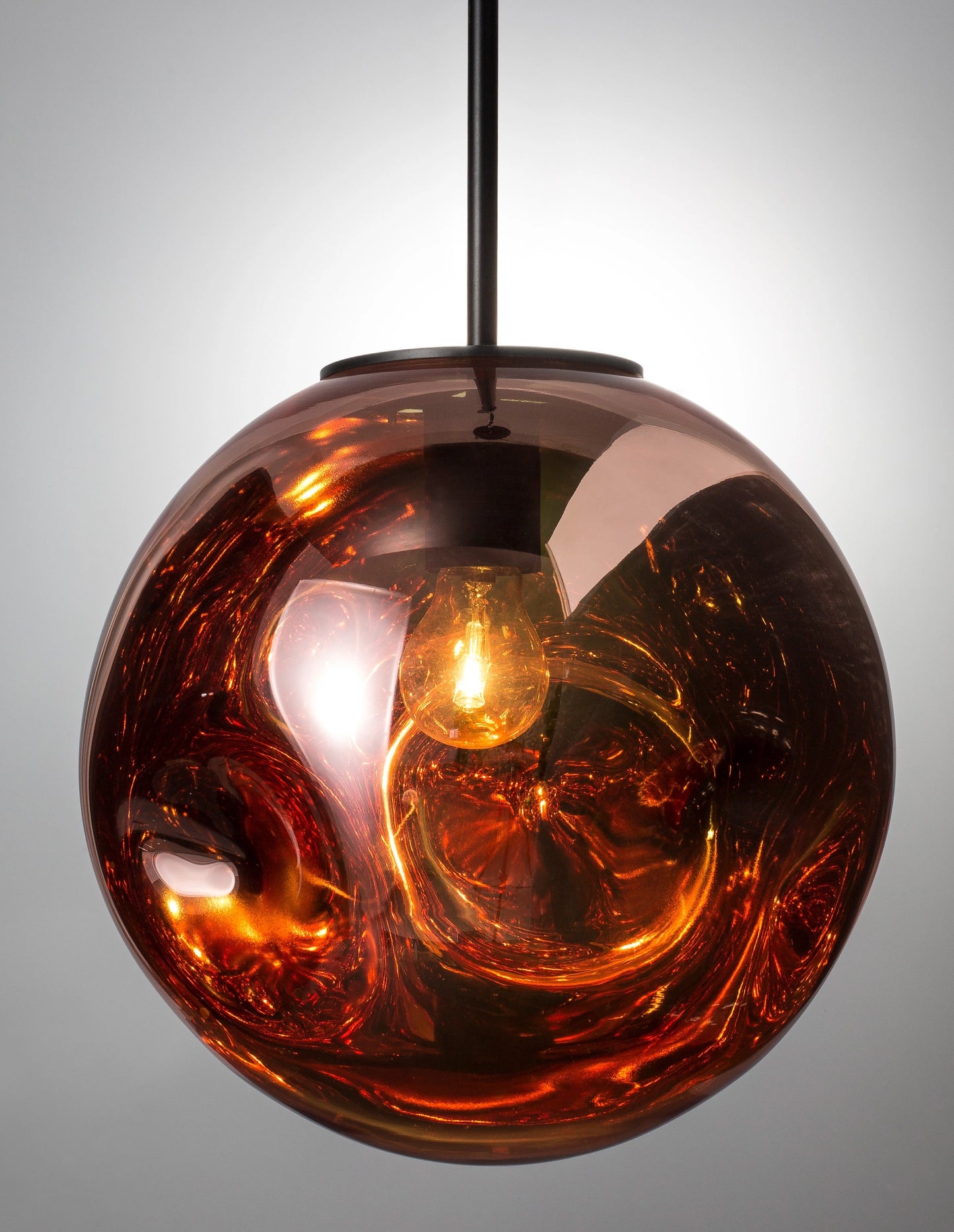 AYA Copper Dimpled Glass Single Pendant - ID 14827