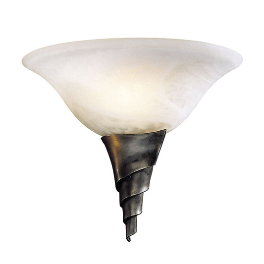 David Hunt Spiral White Alabaster Effect lass Wall Washer -  ID 1818