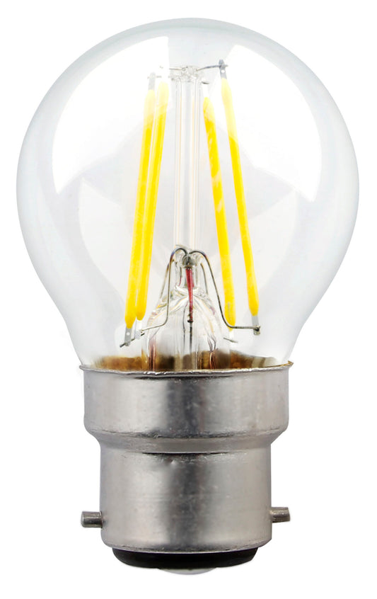 BBL Clear Golf Ball Lamp Warm White 4.5W LED B22 - ID 13974