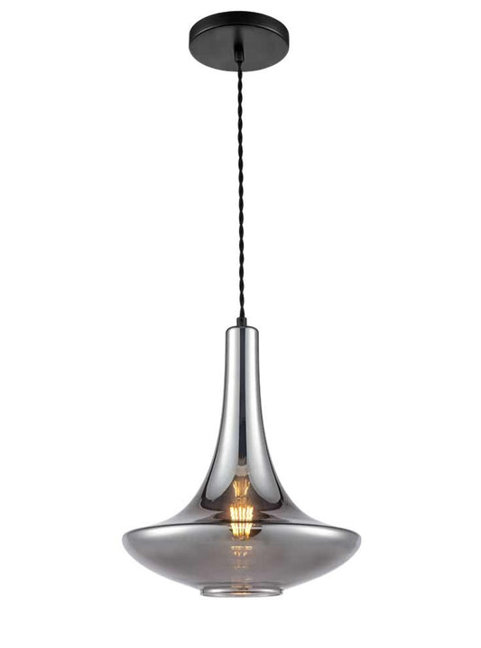 Smoked Glass Finish Tagine Pendant - 14423