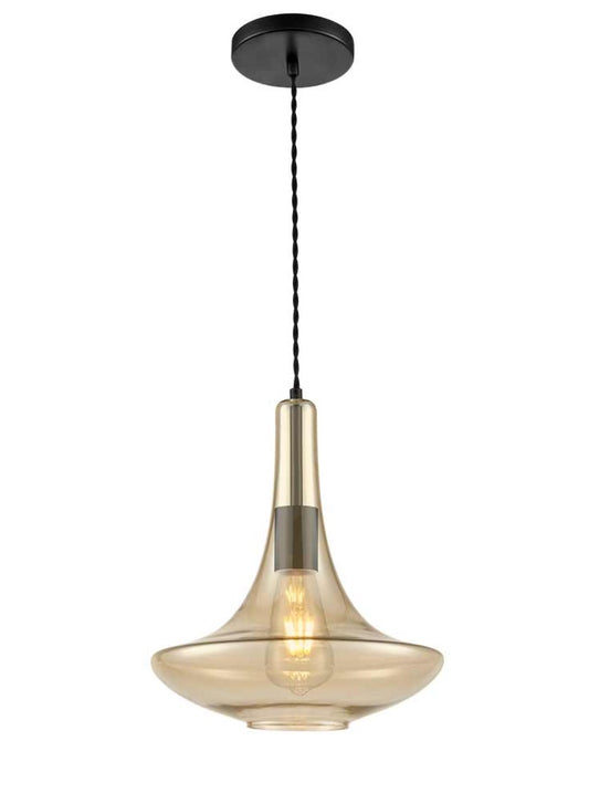 Amber Glass Finish Tagine Pendant - 14424