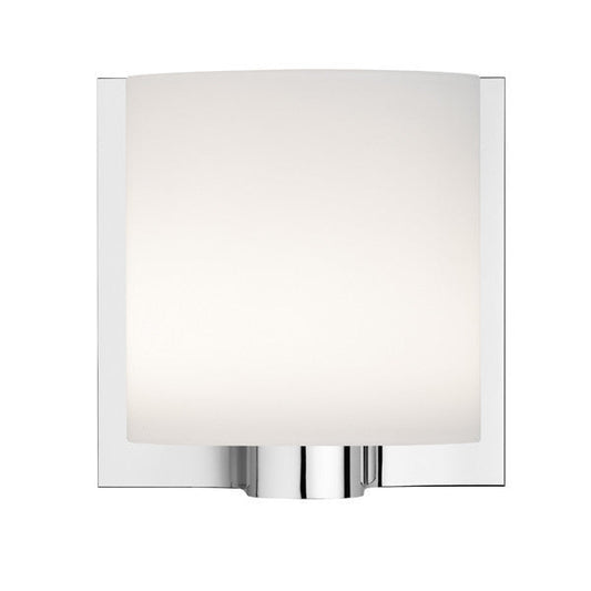 FLOS Tilee Chrome with Opal White Glass Wall Light - London Lighting - 1