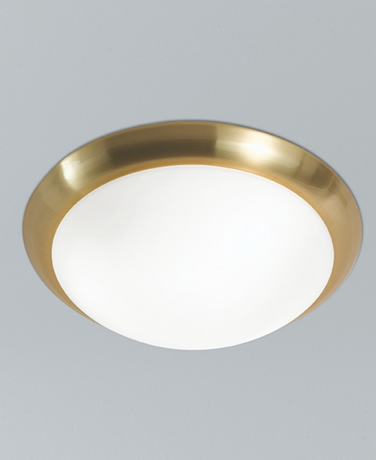 42cm Circular Flush Ceiling Light In satin brass finish - ID 13949