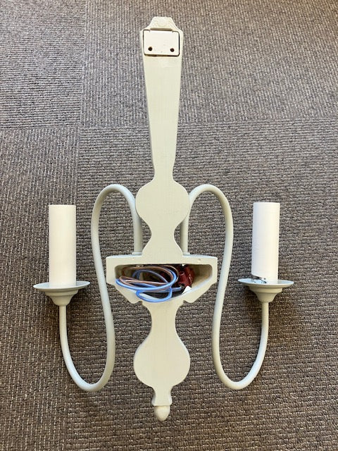 David Hunt Therese Double Wall Light in Pebble Painted finish - ID 6234 - EX-DISPLAY