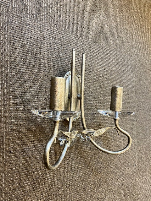 Buckleberry Silver/Gold 2 Arm Wall Light - ID 908 - EX-DISPLAY