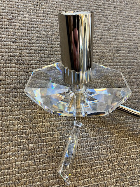 Basilux 285/A1.34 Italian Crystal & Nickel Wall Light  - EX-DISPLAY