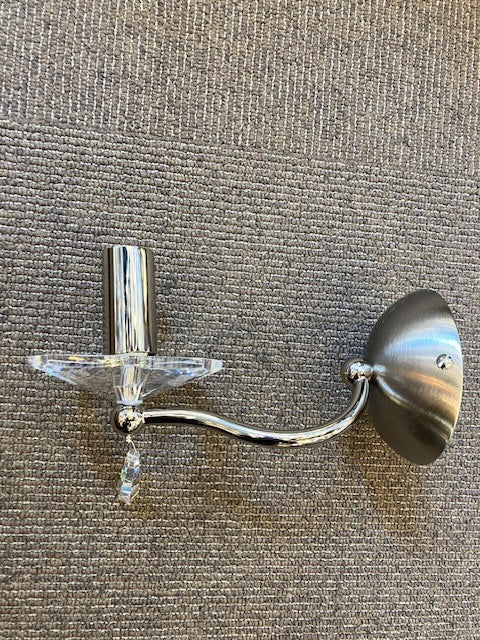 Basilux 285/A1.34 Italian Crystal & Nickel Wall Light  - EX-DISPLAY