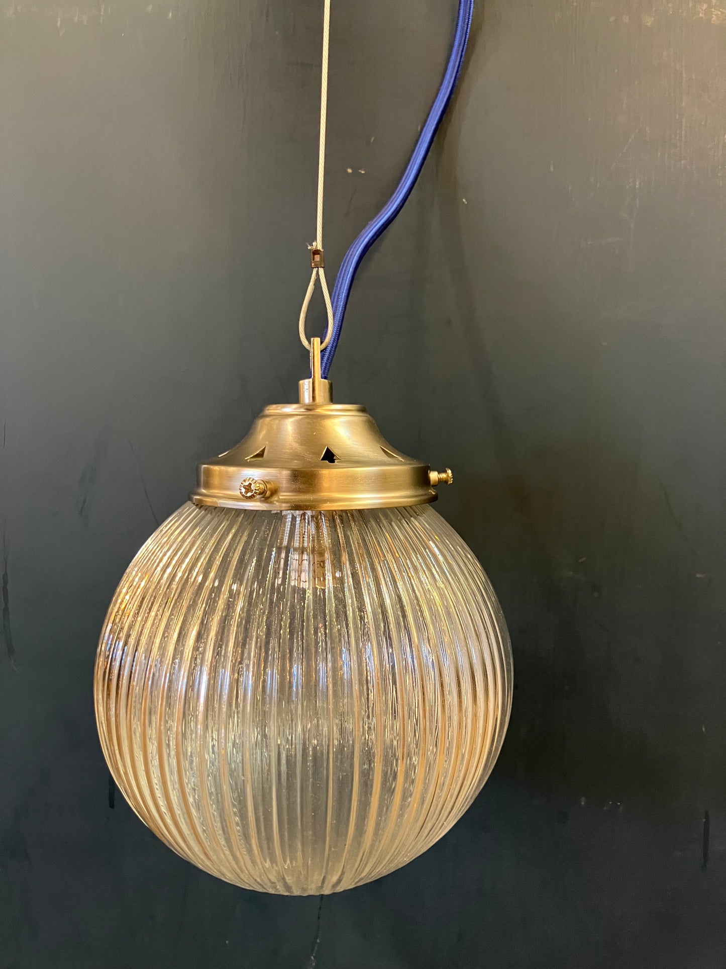 Small Bespoke Prismatic Glass Pendant - EX-DISPLAY
