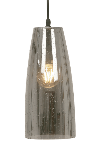 Rain Effect Smoked Glass Pendant - ID 7653 - EX-DISPLAY
