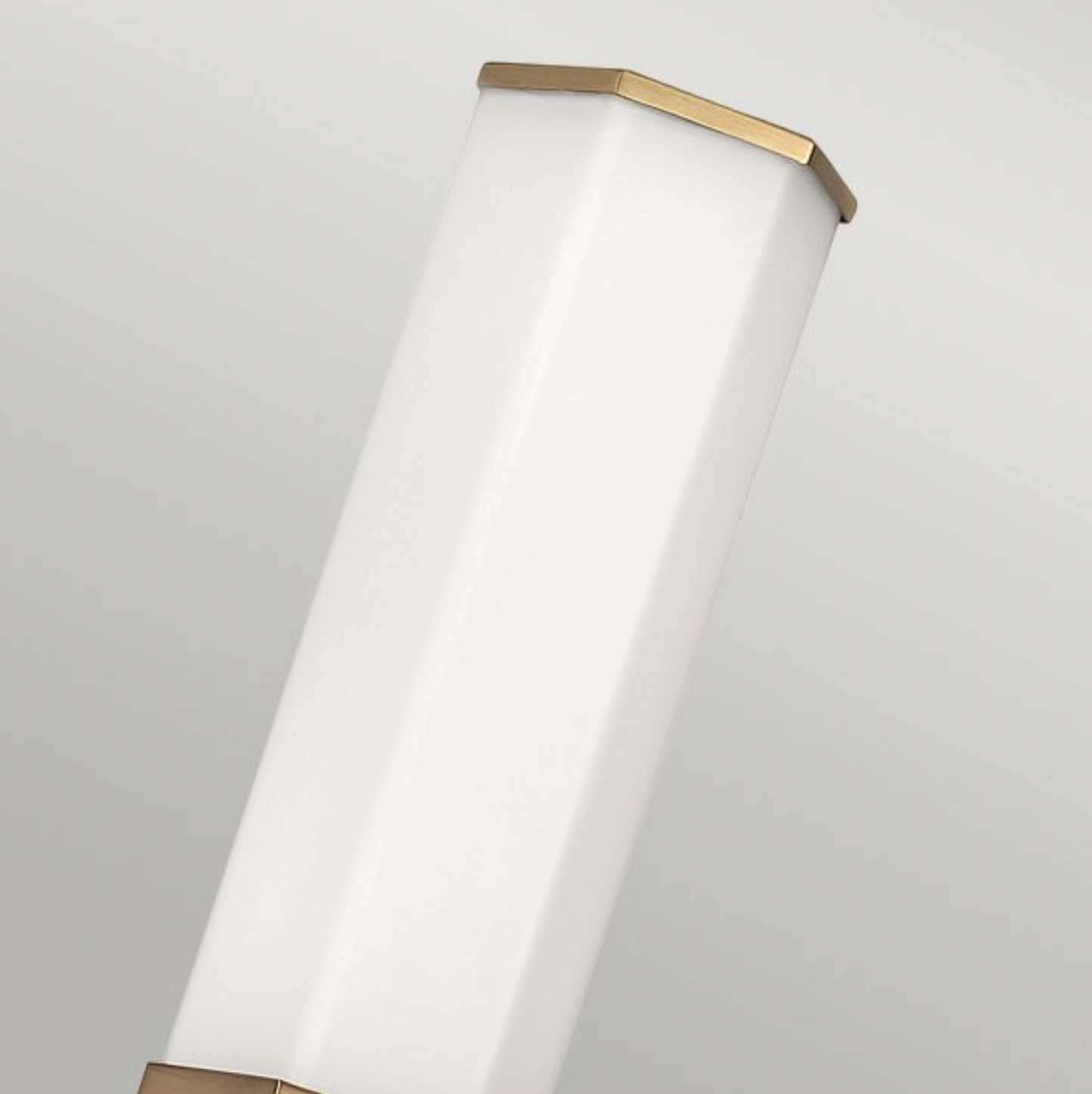 FAC Hexagonal Opal Glass & Heritage Brass Bathroom Wall Light - ID 12555