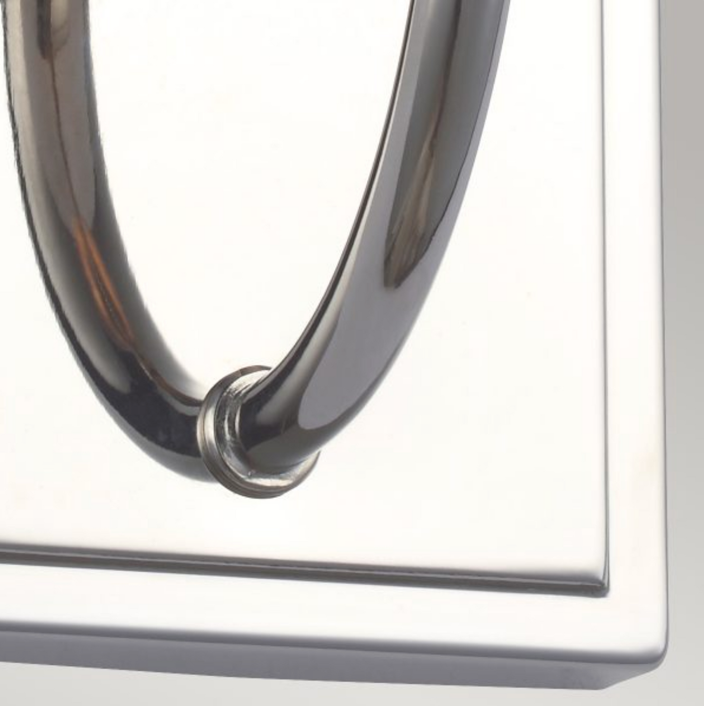 FEL Elegant Curved Arm Polished Chrome Bathroom Wall Light With Scallop Faux Silk Shade - ID 12593