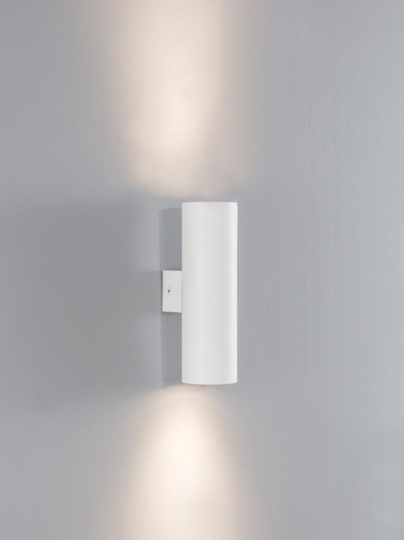 NL White Cylinder Up & Down Wall Light - ID 12660