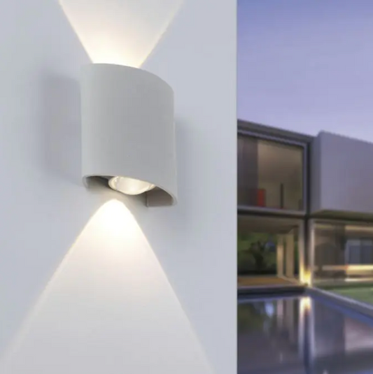PNL Silver Grey Outdoor Mini Wall Light IP54