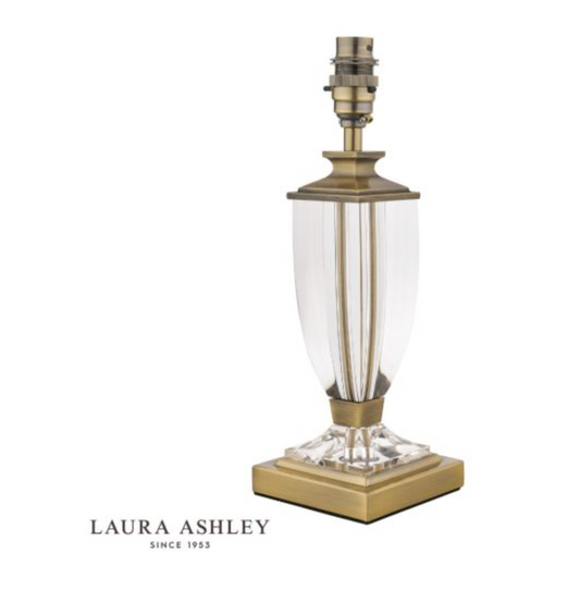 Laura Ashley Carson Small Antique Brass and Crystal Table lamp - ID 10696