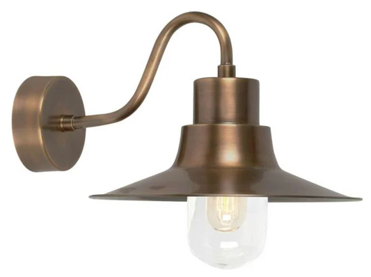 Aged Brass Outdoor Wall Light - ID 12469