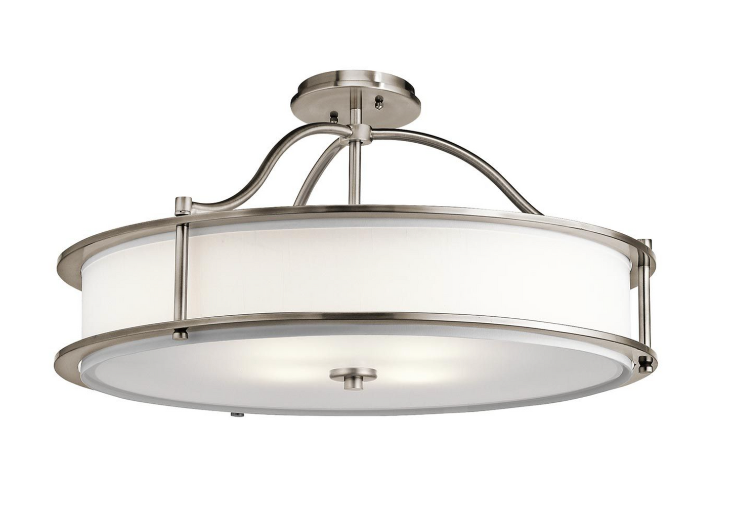 MOR 4 Light Chandelier/Semi-Flush, Classic Pewter - ID 13240