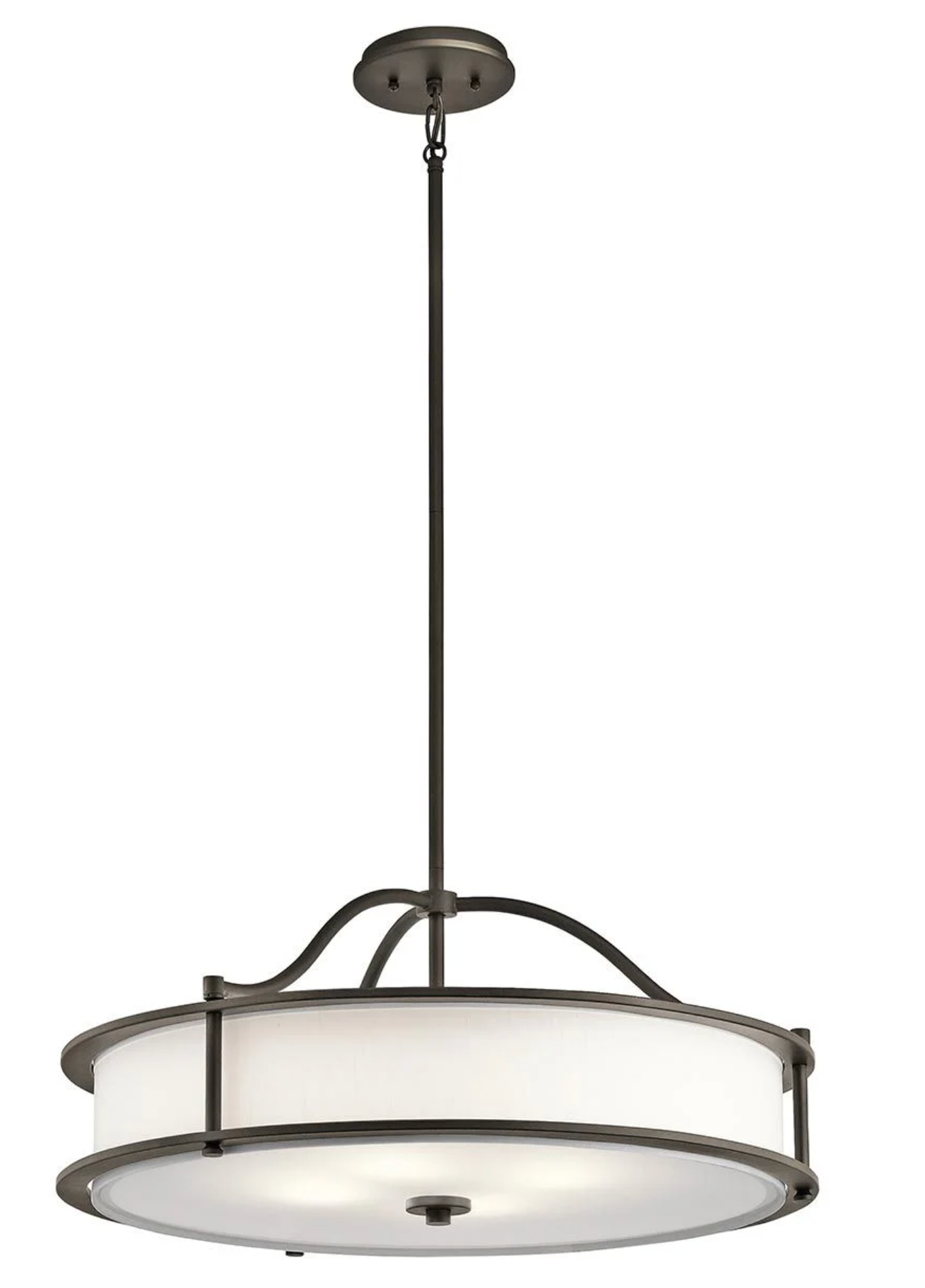 MOR 4 Light Chandelier/Semi-Flush, Olde Bronze - ID 13242