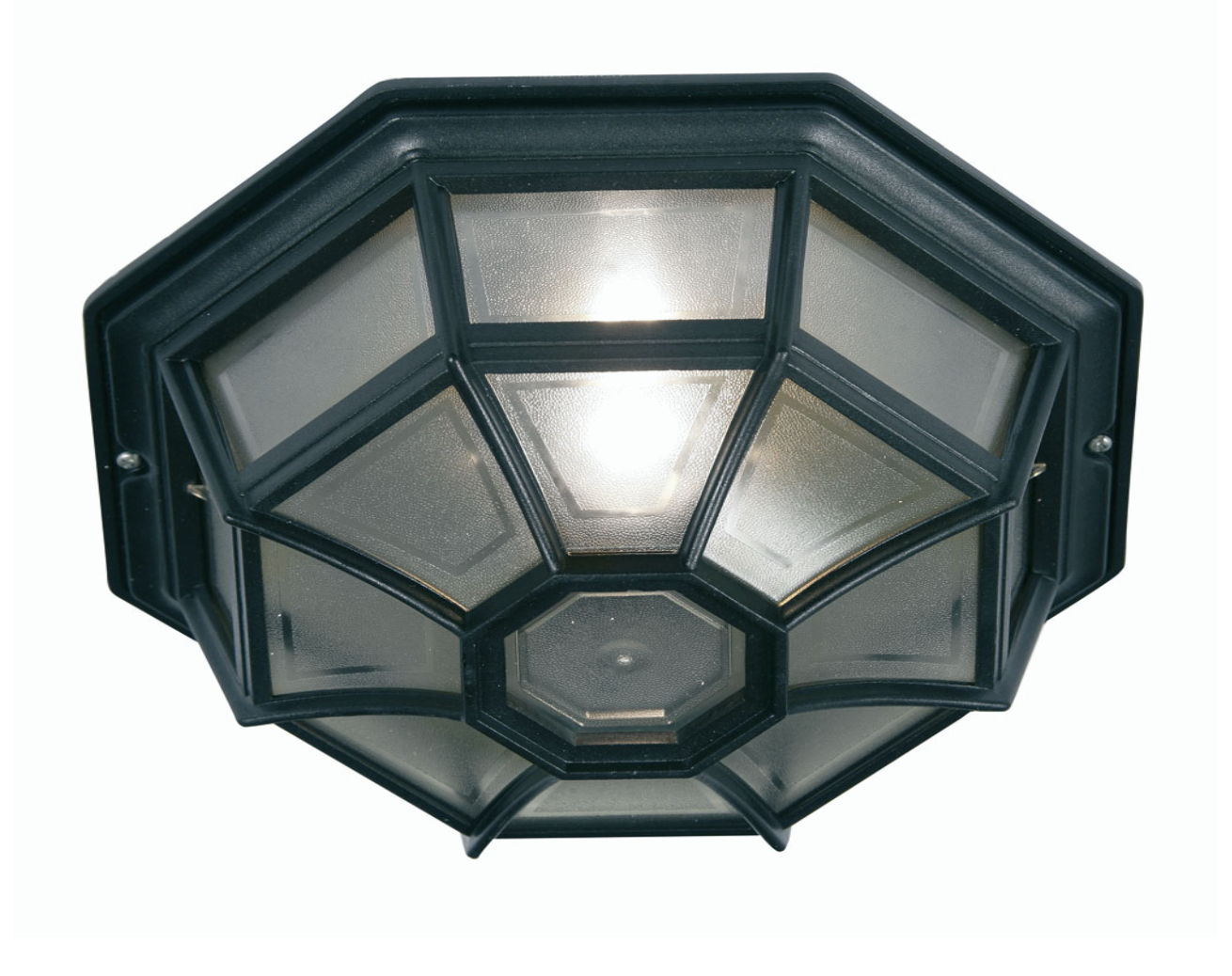 Outdoor Flush Ceiling Light, Black - ID 13314