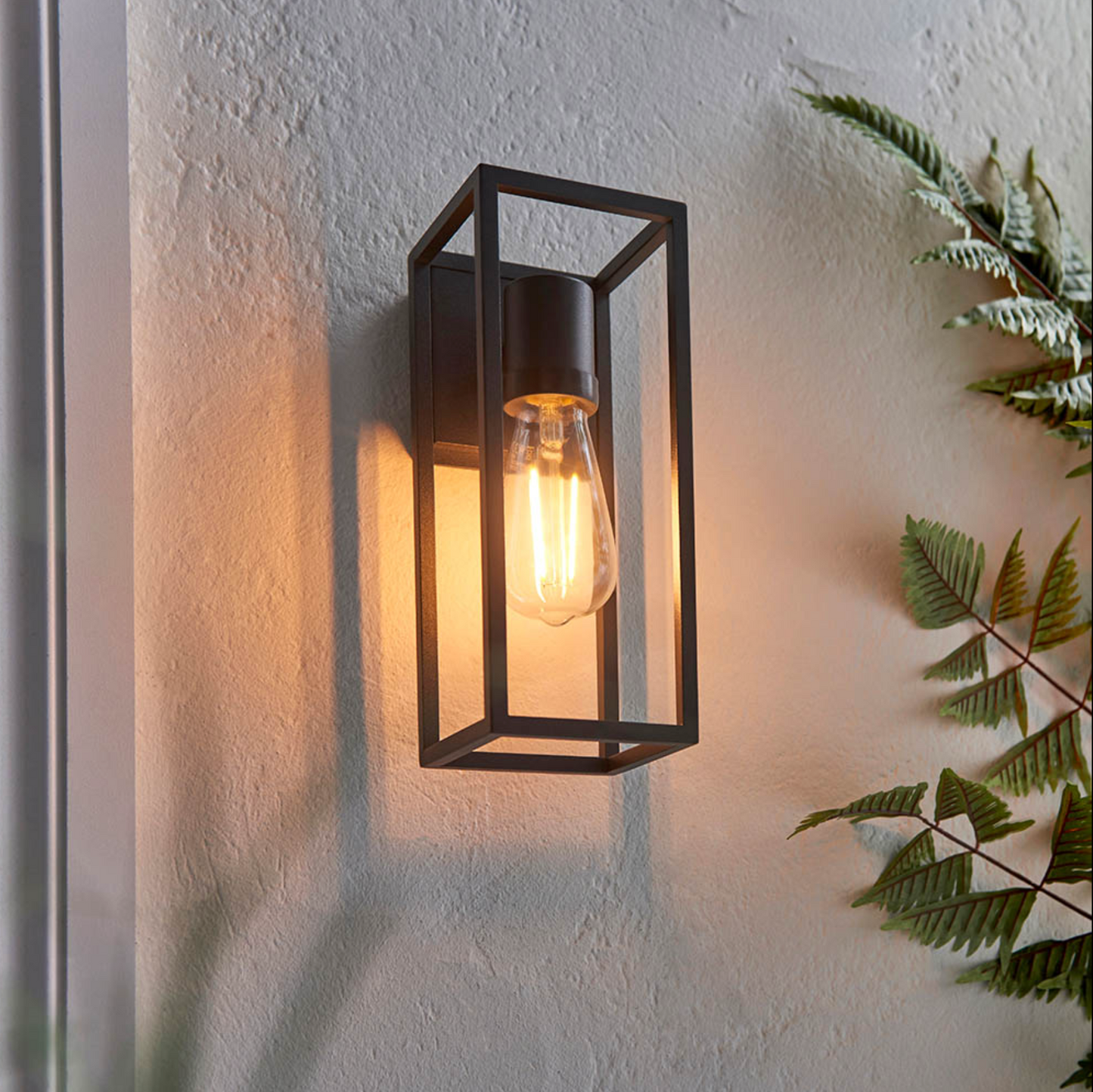 Black Frame Glassless Outdoor Wall Light - ID 11595