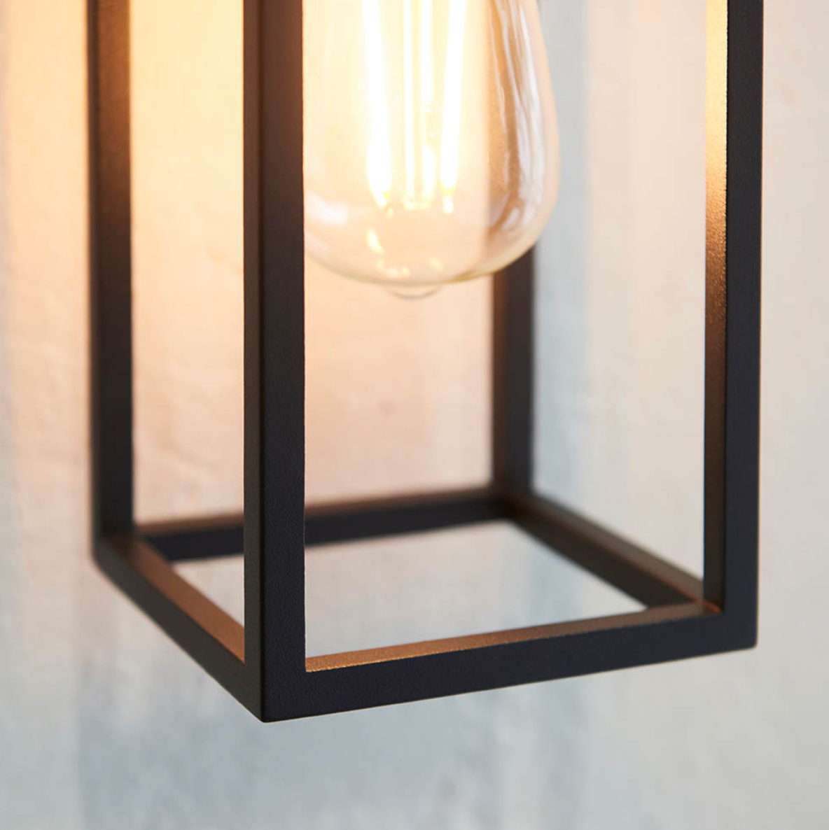 Black Frame Glassless Outdoor Wall Light - ID 11595