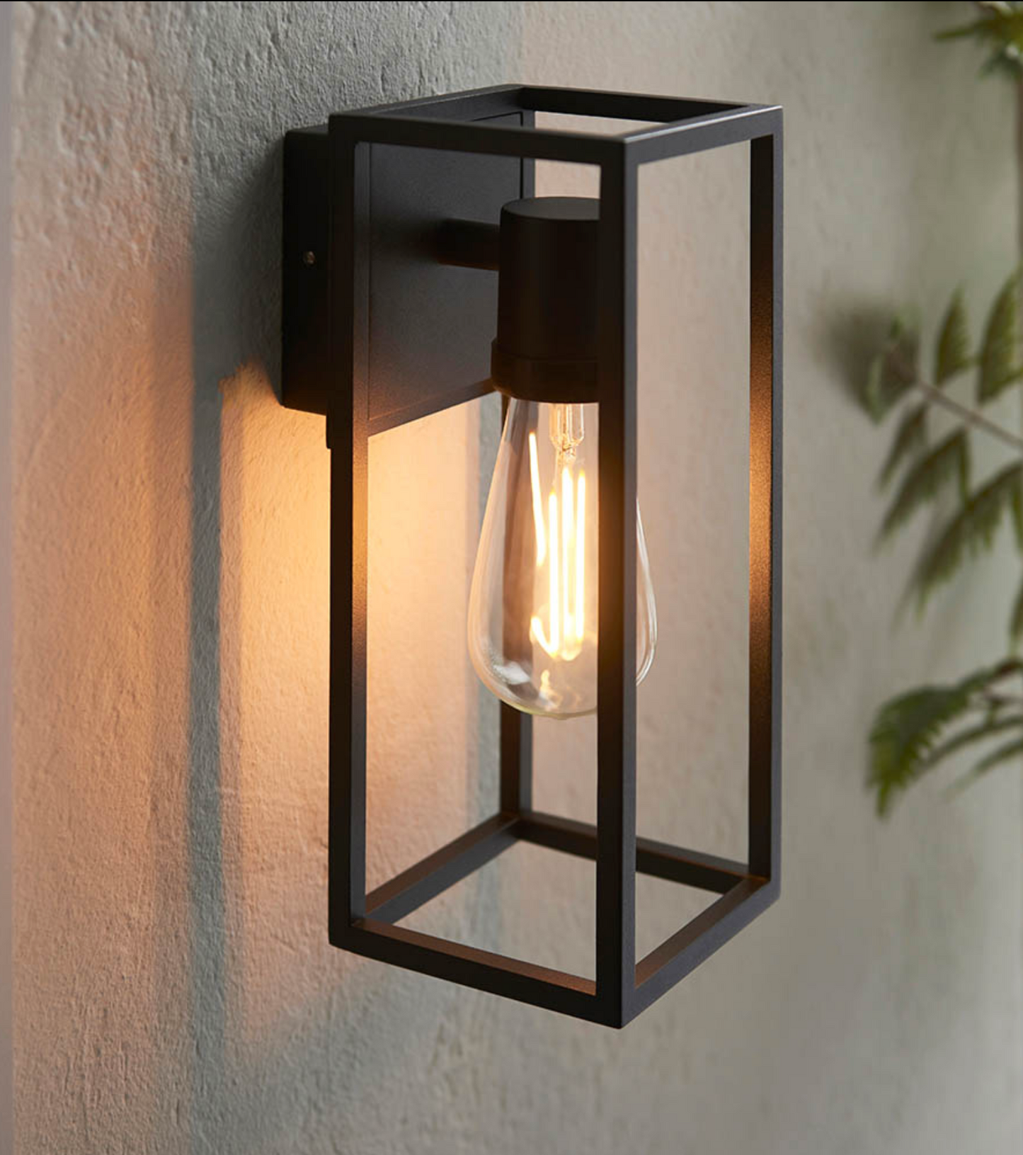 Black Frame Glassless Outdoor Wall Light - ID 11595